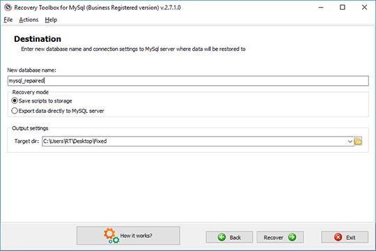 손상된 MySQL 데이터베이스 복구