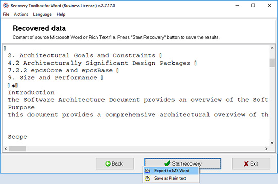 Microsoft Word 수정 프로그램